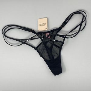 Agent Provocateur | Intimates & Sleepwear | Agent Provocateur Jet Black Pvc  Thong Ap3 Medium Nwt | Poshmark